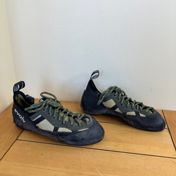 Evolv DeMorto Rock Climbing Shoes Lace-Up Black/Yellow Men's US Size 5.5 - Picture 6 of 12